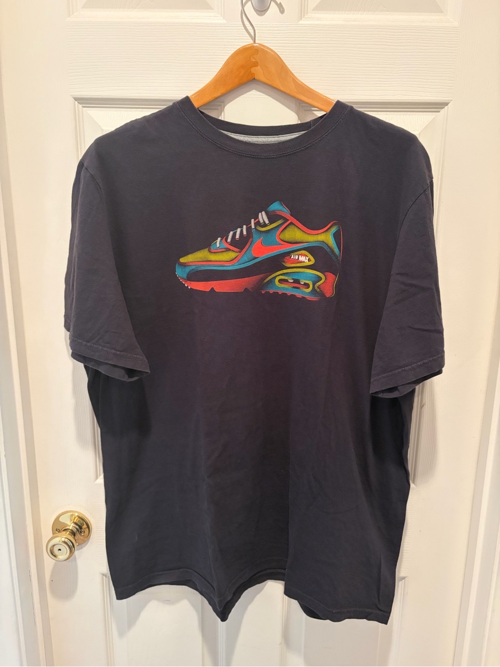 Nike Men’s Black T-Shirt with Multicolor Air Max Sneaker Graphic